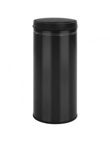Pattumiera Automatica con Sensore 80 L Acciaio al Carbonio Nero