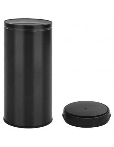 Pattumiera Automatica con Sensore 80 L Acciaio al Carbonio Nero