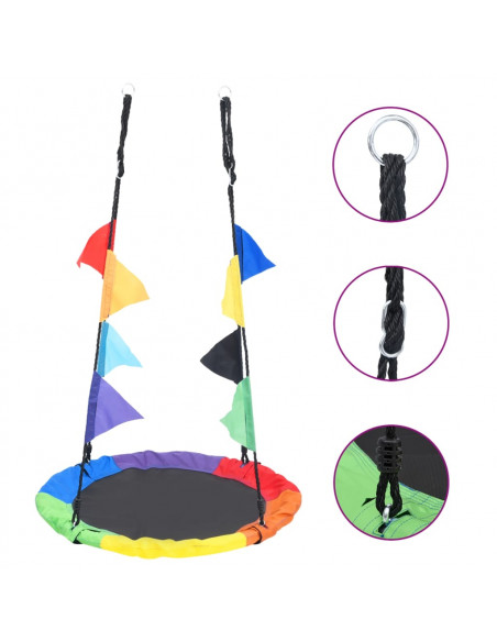 Altalena Arcobaleno con Bandiere 100 cm
