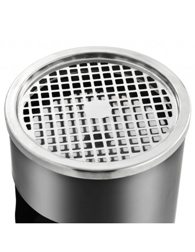 Pattumiera con Posacenere da Albergo 30 L Acciaio Grigio