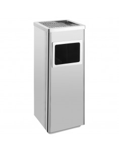 Pattumiera con Posacenere da Albergo 36 L Acciaio Inox 2