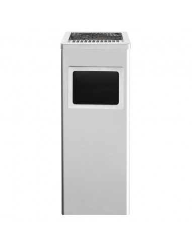 Pattumiera con Posacenere da Albergo 36 L Acciaio Inox