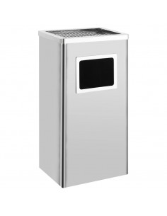 Pattumiera con Posacenere da Albergo 45 L Acciaio Inox 2