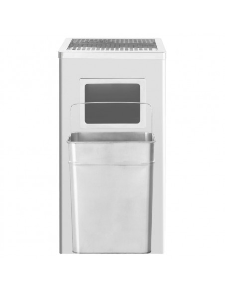Pattumiera con Posacenere da Albergo 45 L Acciaio Inox