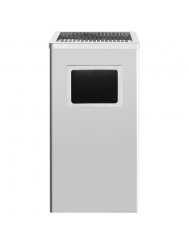 Pattumiera con Posacenere da Albergo 45 L Acciaio Inox