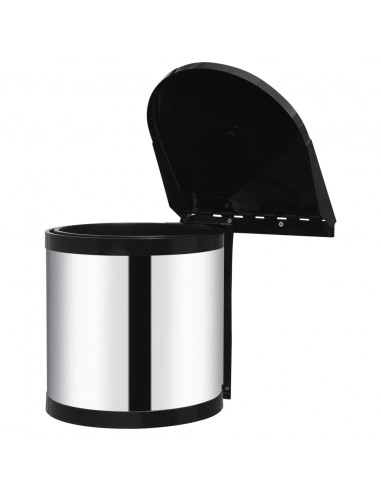 Pattumiera da Incasso per Cucina in Acciaio Inossidabile 8 L
