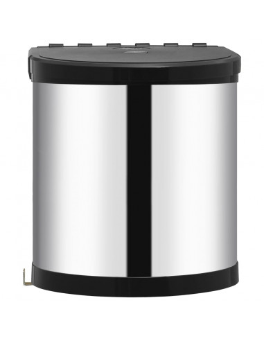 Pattumiera da Incasso per Cucina in Acciaio Inossidabile 12 L