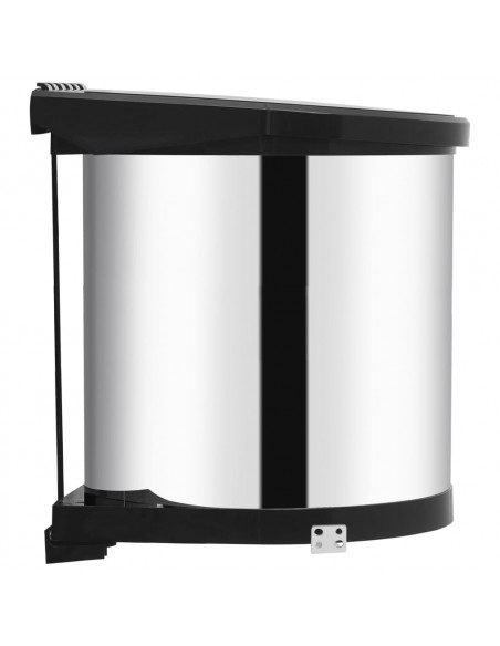 Pattumiera da Incasso per Cucina in Acciaio Inossidabile 12 L