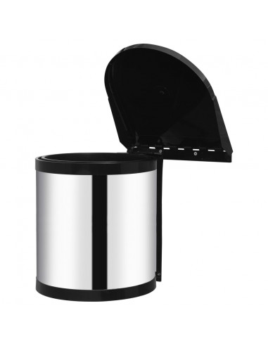 Pattumiera da Incasso per Cucina in Acciaio Inossidabile 12 L