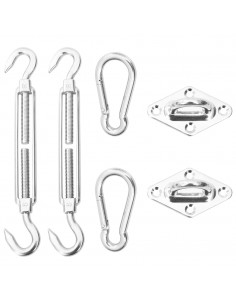 Kit di Fissaggio Vela Parasole 6 pz in Acciaio Inossidabile 2