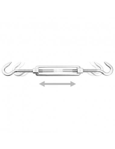 Kit di Fissaggio Vela Parasole 6 pz in Acciaio Inossidabile