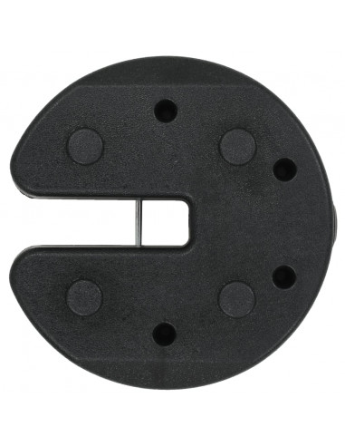Piastre di Peso per Gazebo 4 pz Nere 220x50 mm in Cemento