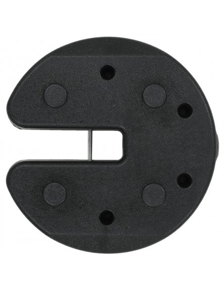 Piastre di Peso per Gazebo 4 pz Nere 220x50 mm in Cemento