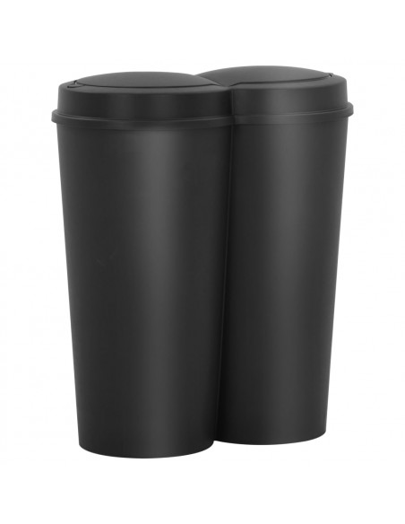 Pattumiera Doppia Nera 50L