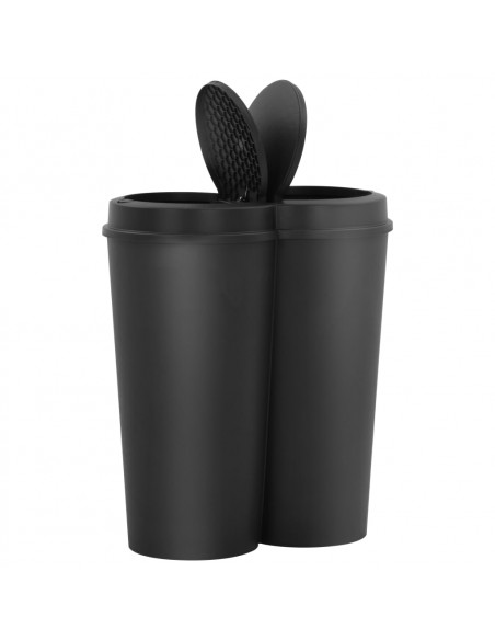 Pattumiera Doppia Nera 50L