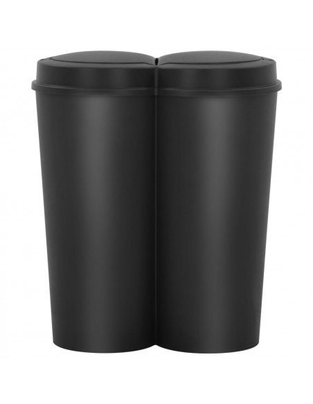 Pattumiera Doppia Nera 50L