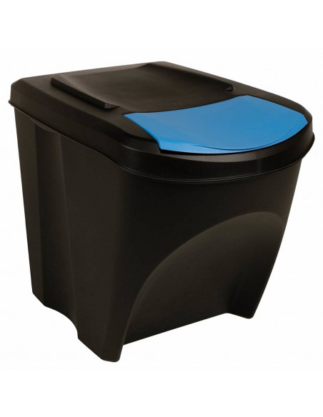 Cestini per Rifiuti Impilabili 3 pz Antracite 75 L
