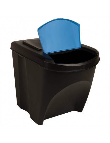 Cestini per Rifiuti Impilabili 3 pz Antracite 75 L