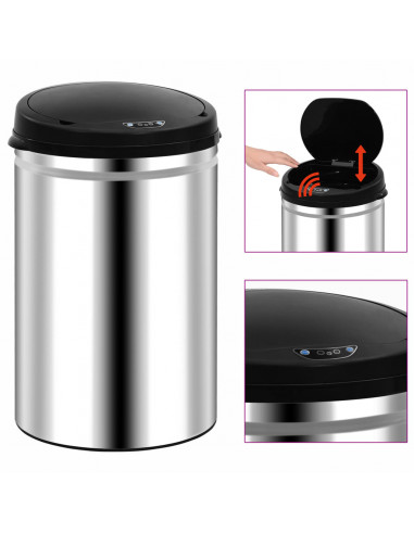 Pattumiera Automatica con Sensore 30 L in Acciaio Inossidabile