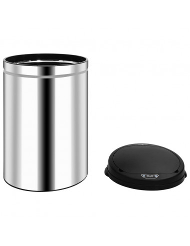 Pattumiera Automatica con Sensore 30 L in Acciaio Inossidabile