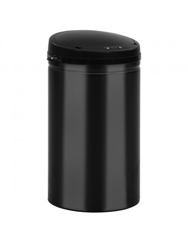 Pattumiera Automatica con Sensore 40 L Acciaio al Carbonio Nero