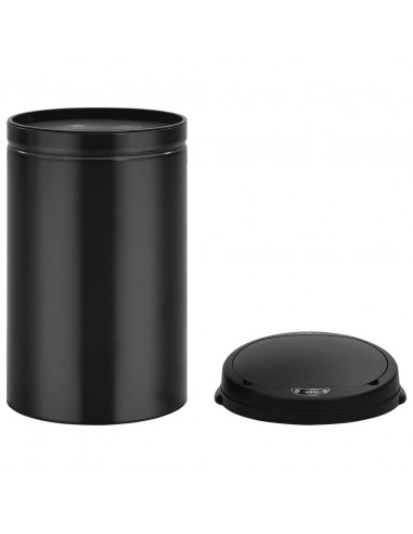 Pattumiera Automatica con Sensore 40 L Acciaio al Carbonio Nero