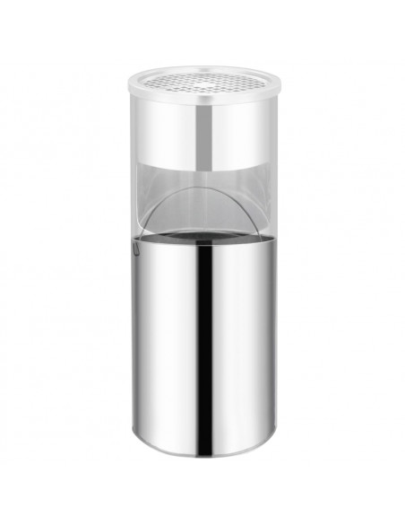 Pattumiera con Posacenere da Albergo 30 L Acciaio Inox