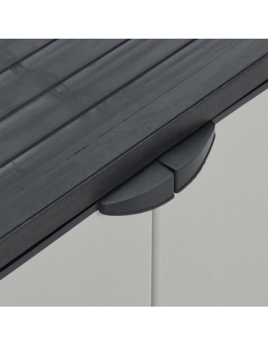 Armadio per Rifiuti da Giardino Grigio e Nero 68x40x85 cm in PP