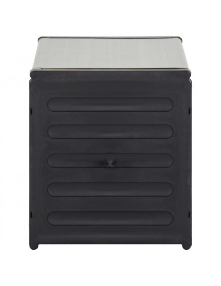 Contenitore per Rifiuti da Giardino Grigio 85x34x40 cm