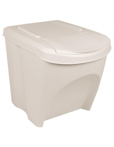 Contenitori Impilabili per Rifiuti 3pz Bianco 75L Polipropilene