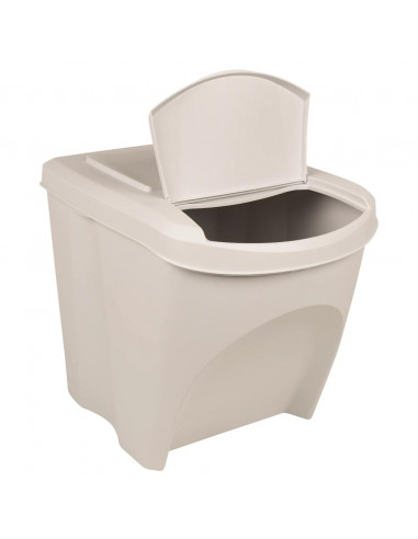 Contenitori Impilabili per Rifiuti 3pz Bianco 75L Polipropilene