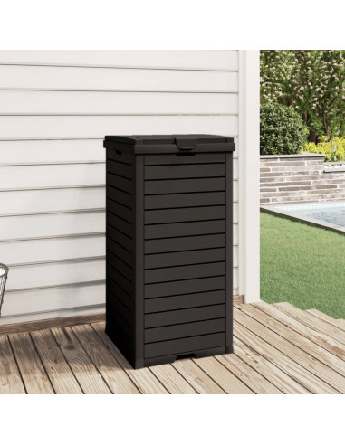 Cestino per Rifiuti da Esterno Nero 41x41x86 cm Polipropilene