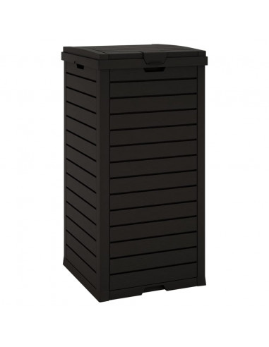 Cestino per Rifiuti da Esterno Nero 41x41x86 cm Polipropilene