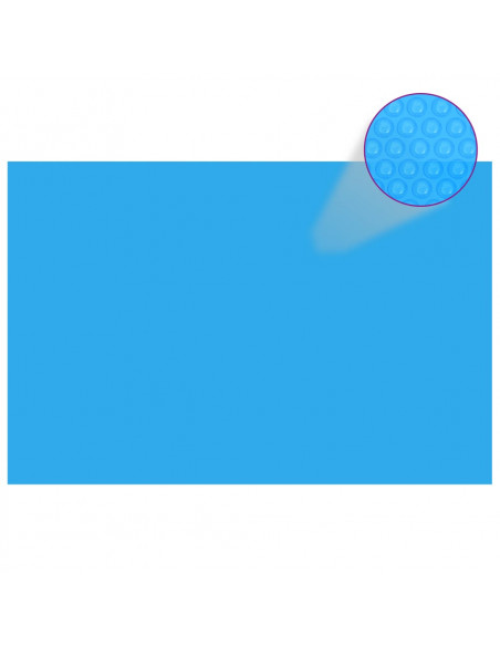 Telo Copripiscina Solare Copertura Rettangolare PE 300 x 200 cm Blu