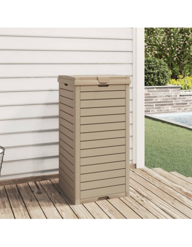 Cestino per Rifiuti da Esterno Marrone 41x41x86cm Polipropilene