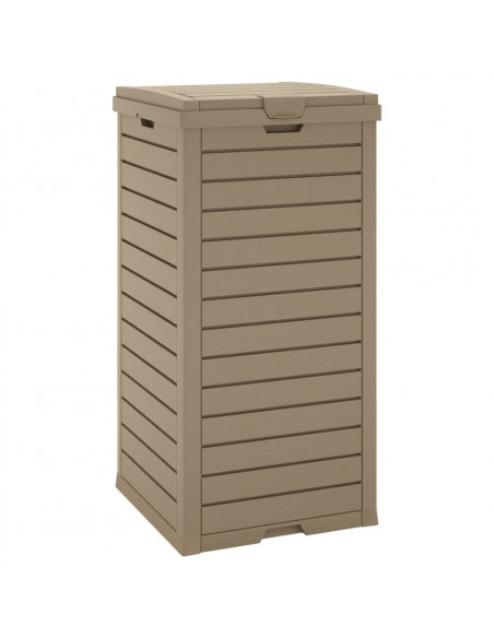 Cestino per Rifiuti da Esterno Marrone 41x41x86cm Polipropilene