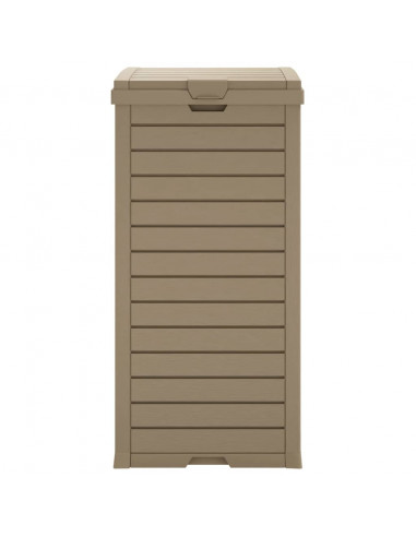 Cestino per Rifiuti da Esterno Marrone 41x41x86cm Polipropilene