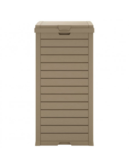 Cestino per Rifiuti da Esterno Marrone 41x41x86cm Polipropilene