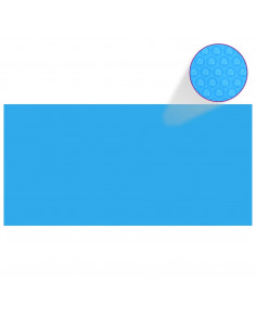 Telo Copripiscina Solare Copertura Rettangolare PE 450 x 220 cm Blu 2
