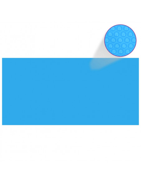 Telo Copripiscina Solare Copertura Rettangolare PE 450 x 220 cm Blu