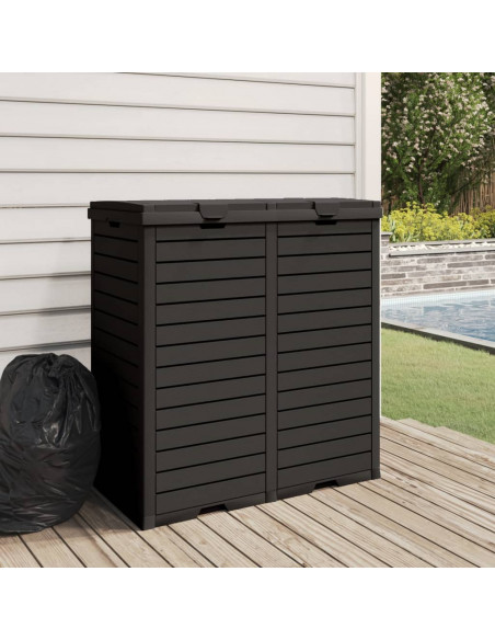 Cestino per Rifiuti da Esterno Nero 78x41x86 cm Polipropilene