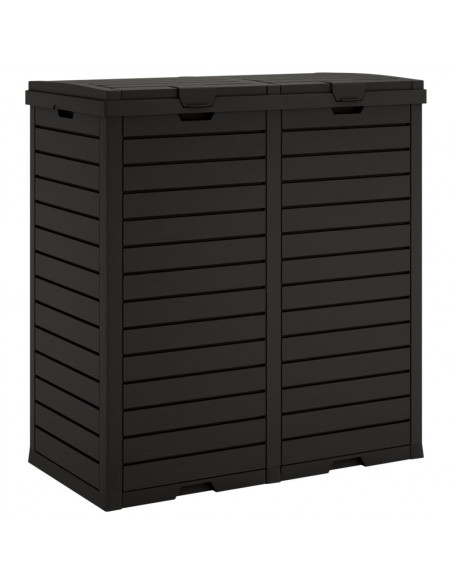 Cestino per Rifiuti da Esterno Nero 78x41x86 cm Polipropilene