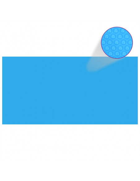 Telo Copripiscina Solare Copertura Rettangolare PE 549 x 274 cm Blu