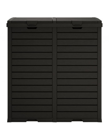 Cestino per Rifiuti da Esterno Nero 78x41x86 cm Polipropilene