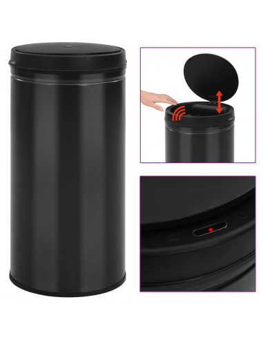 Pattumiera Automatica con Sensore 70 L Acciaio al Carbonio Nero