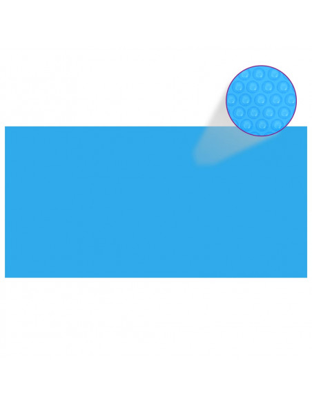 Telo Solare Copripiscina Copertura Rettangolare PE 732 x 366 cm Blu