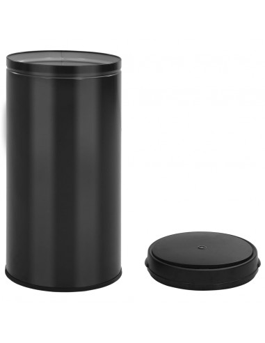 Pattumiera Automatica con Sensore 70 L Acciaio al Carbonio Nero