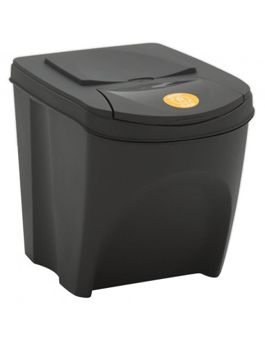 Contenitori Impilabili Rifiuti 4 pz Grigio 100 L Polipropilene