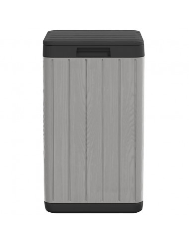 Cestino per Rifiuti da Esterno Grigio 38x38x65 cm in PP