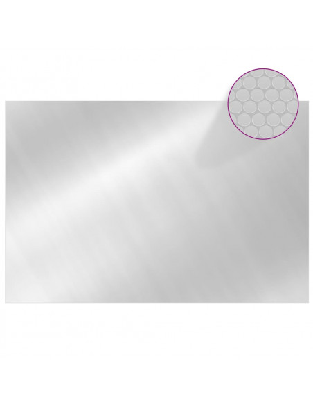 Pellicola Solare Galleggiante Rettangolare Piscina 6x4m Argento